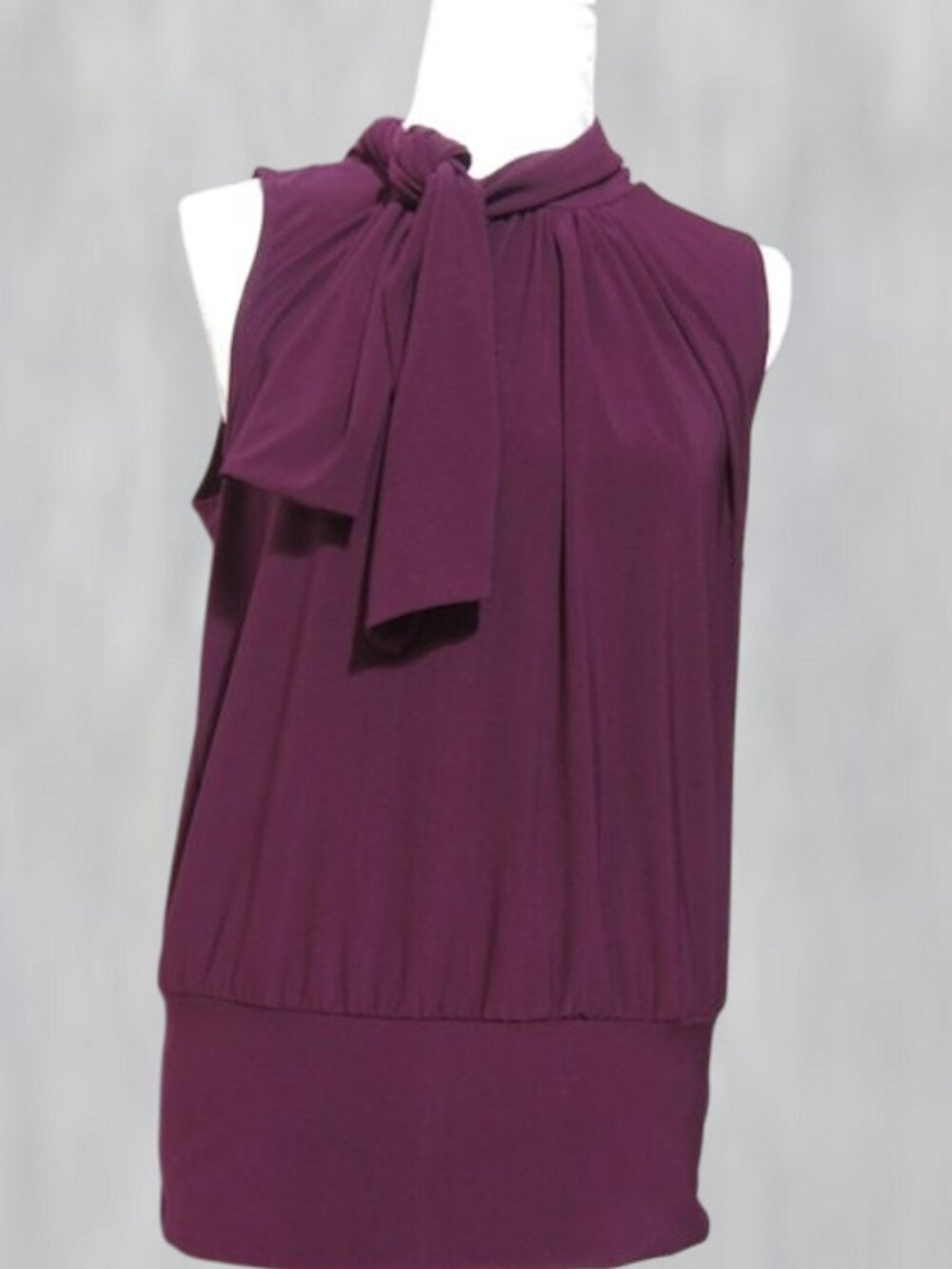 American city wear size XL women purple top sleeveless front tie